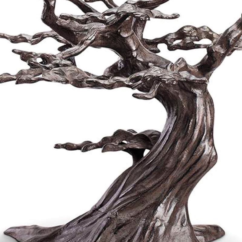 Cypress Tree Recycled Metal End Table