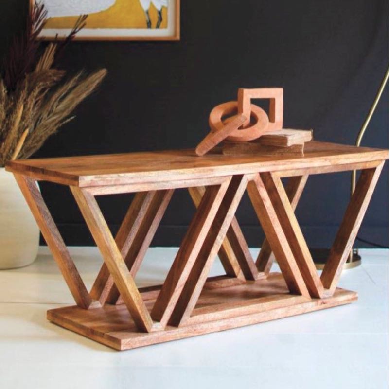 Mango Wood Triangle Bench