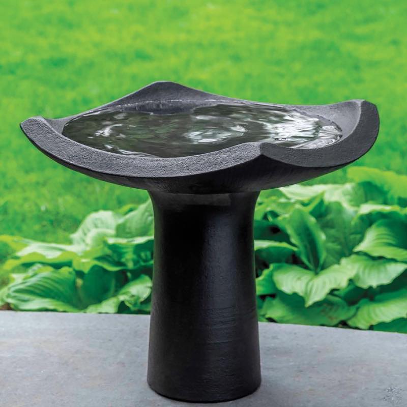 Oslo Black Birdbath