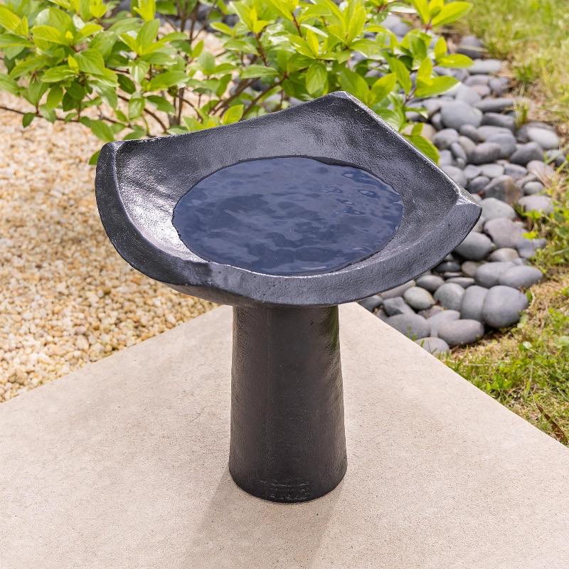 Oslo Black Birdbath