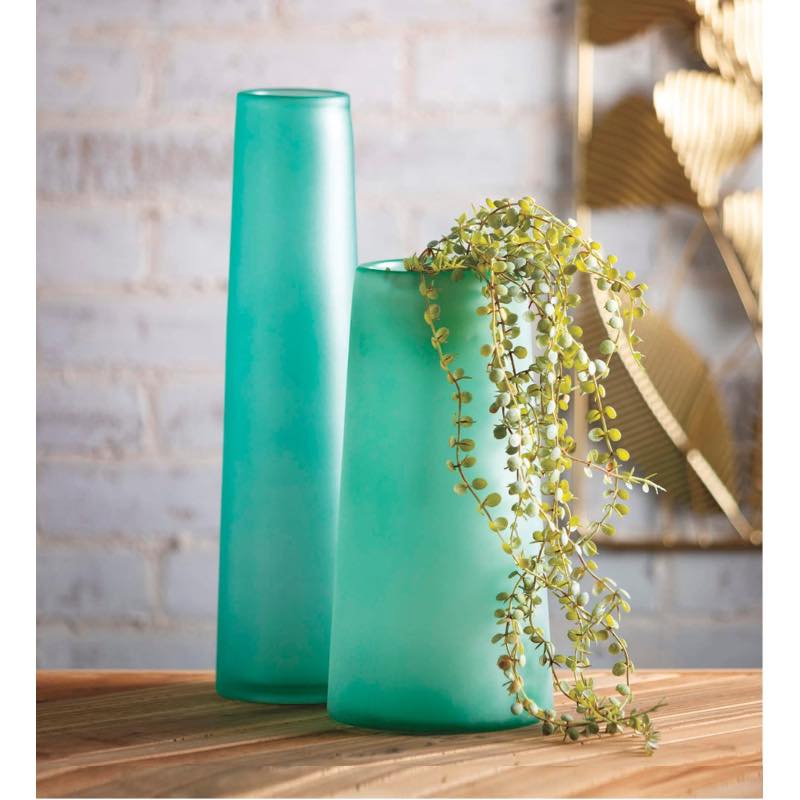 Seaglass Modern Vases, Set of 2