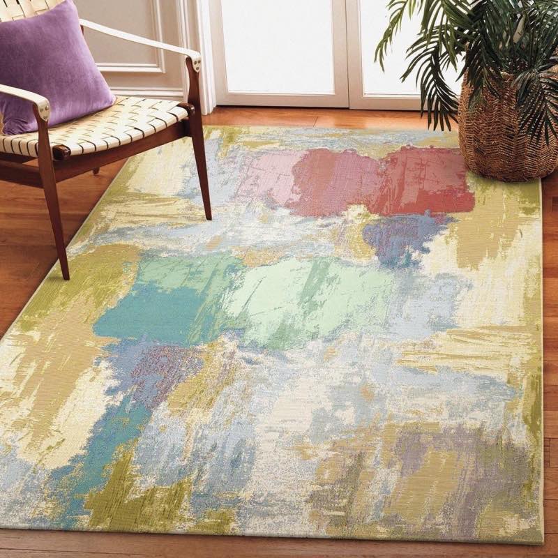 Indoor/ Outdoor Watercolor Rug