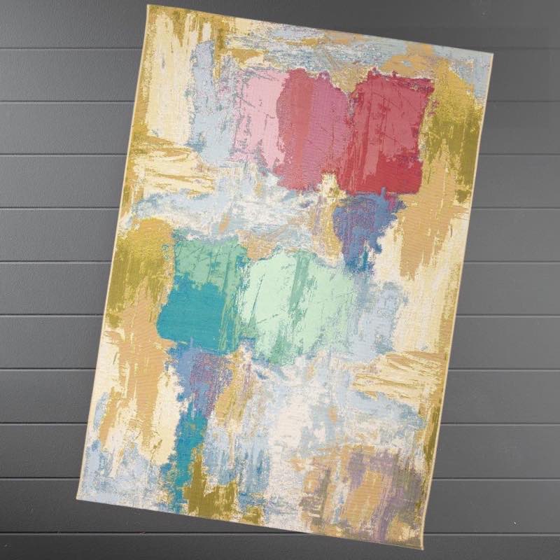 Indoor/ Outdoor Watercolor Rug