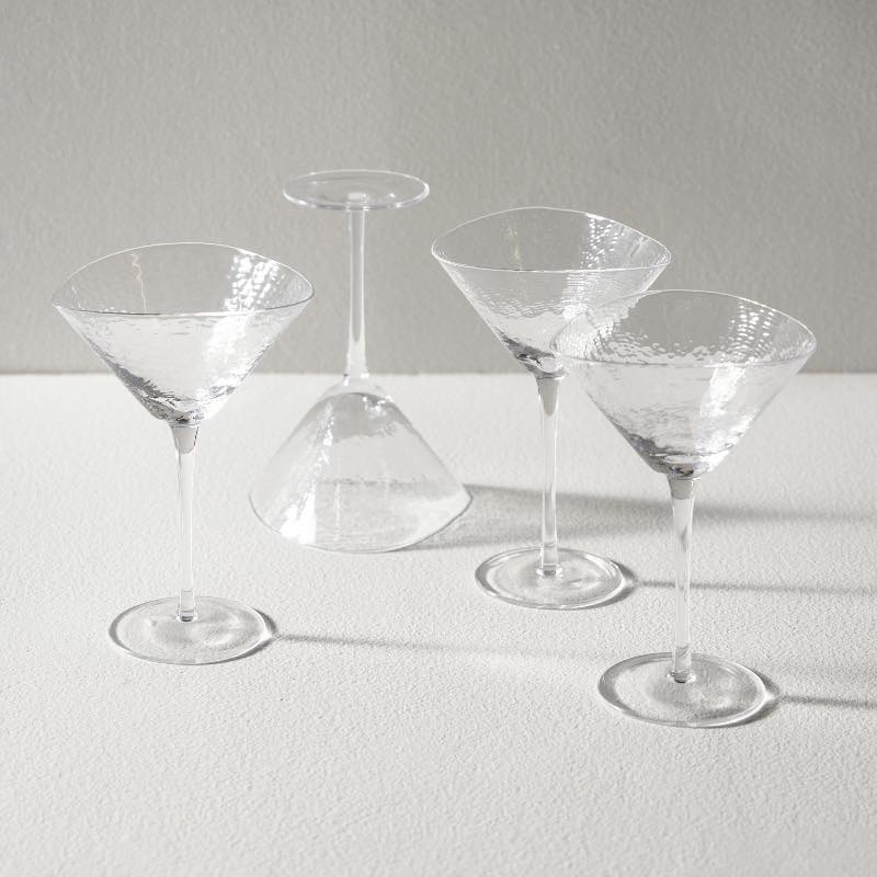 Serapha Triangle Martini Glasses, Set of 4