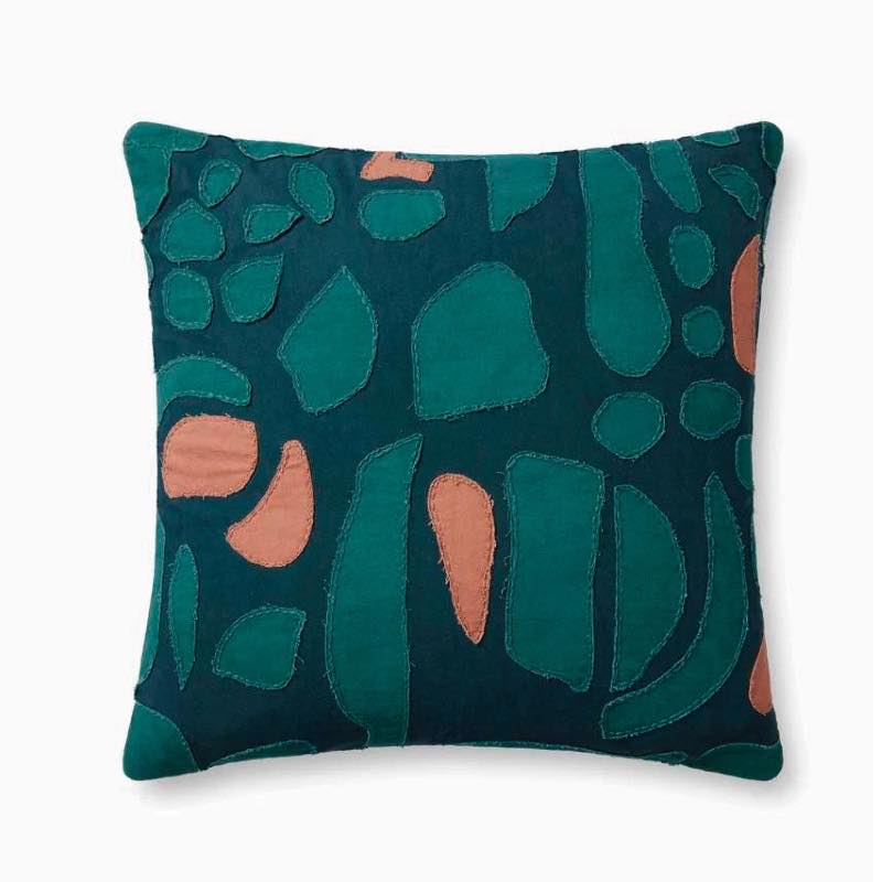 Teal Clay Boho Pillow