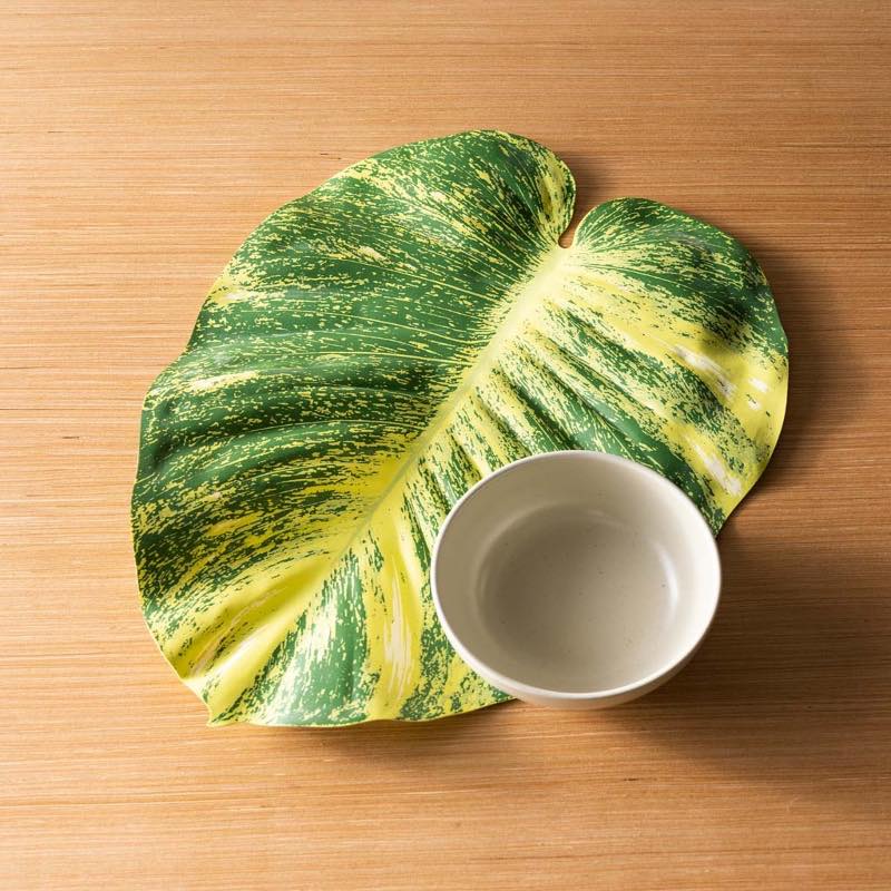 Faux Tropical Pothos Leaf Placemats, Set of 4