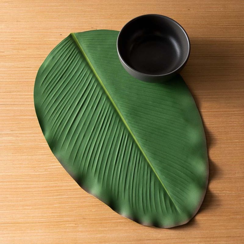 Faux Tropical Heliconia Leaf Placemats, Set of 4