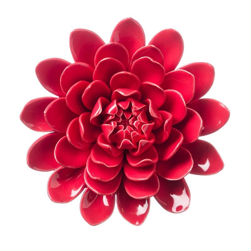 Ceramic Wall Flowers Holiday Collection, Set of 5