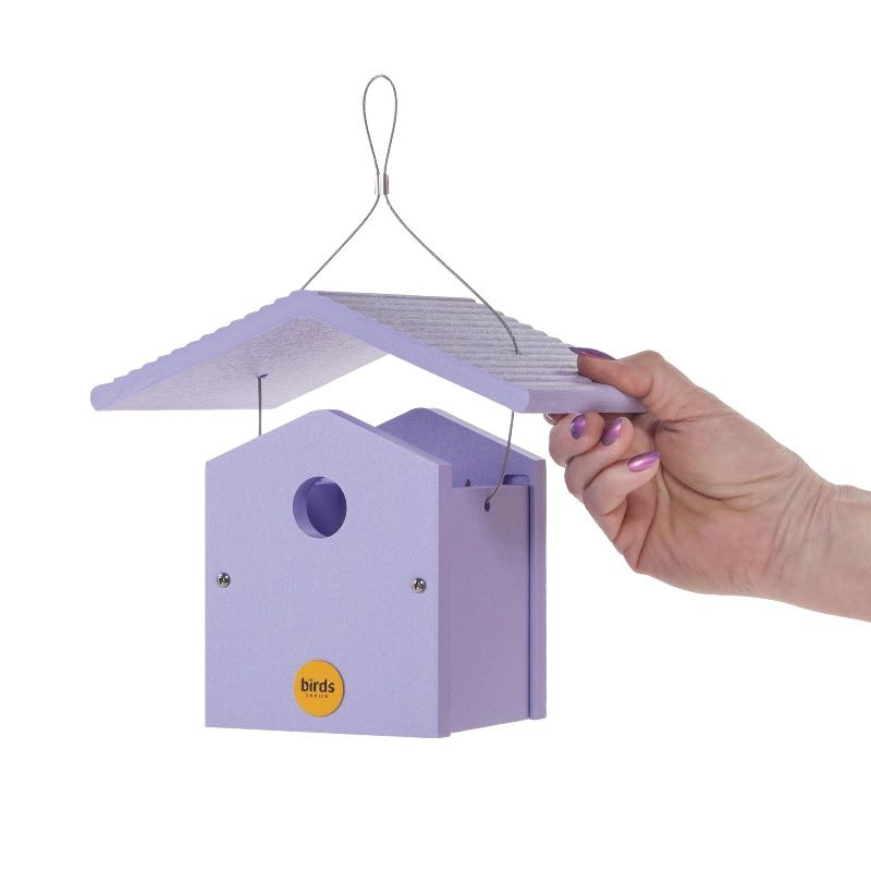 Recycled Poly Wren Birdhouse, Purple