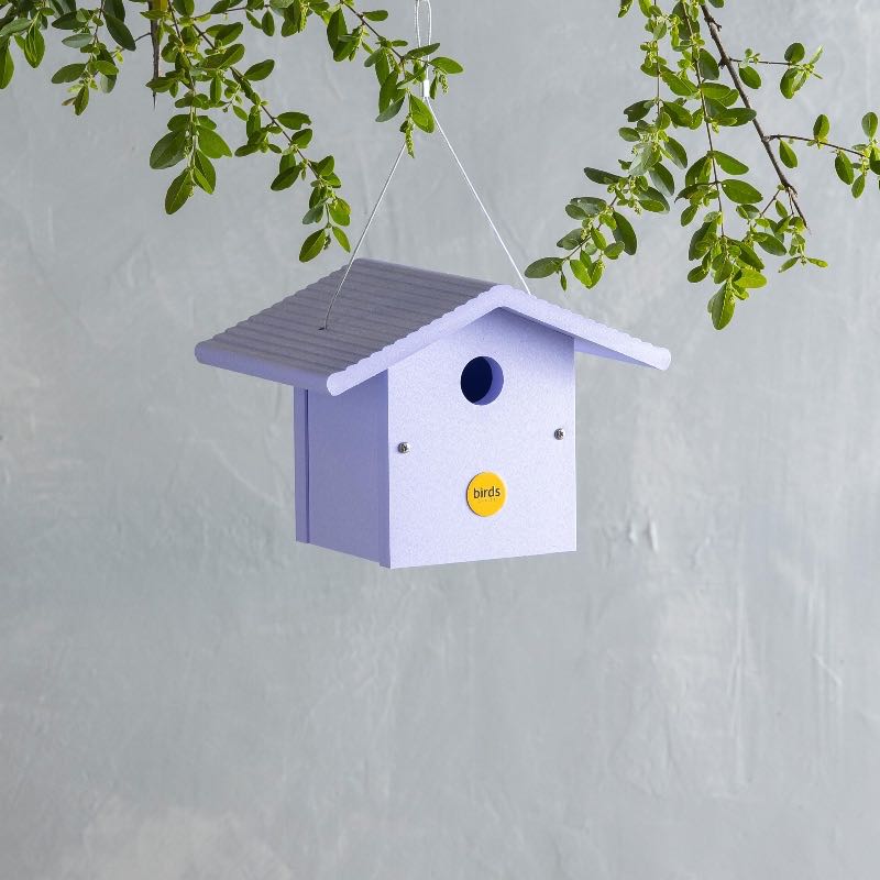 Recycled Poly Wren Birdhouse, Purple