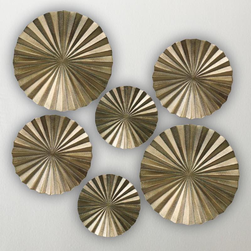 Brass Wall Art, Set of 6