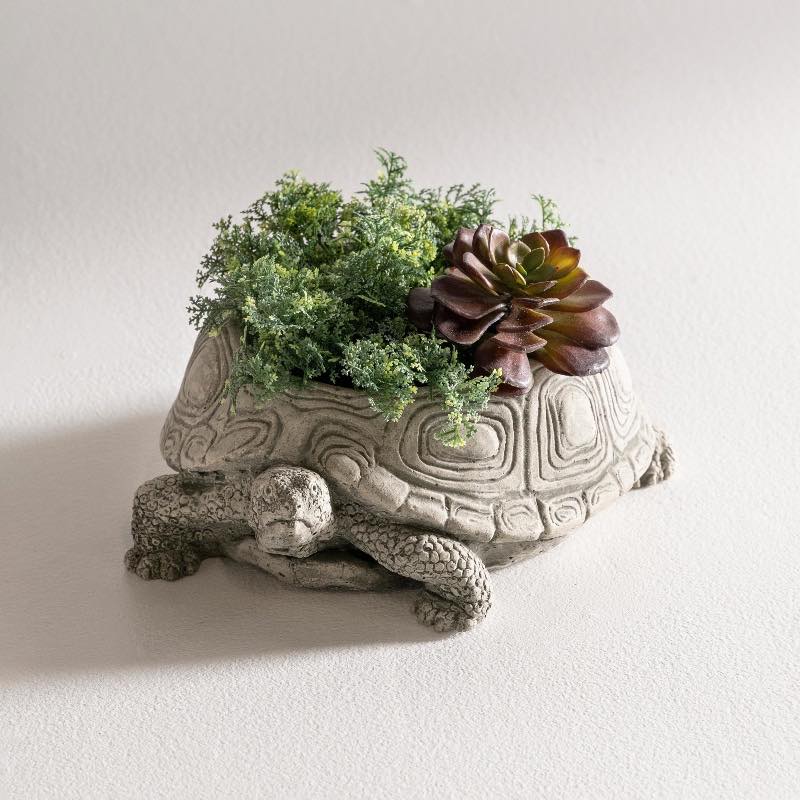 Handcrafted Alpine Stone Turtle Planter