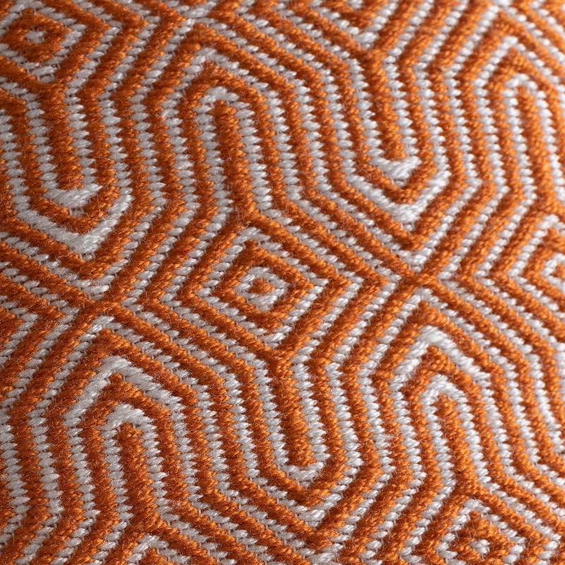 Indoor/Outdoor Textured Orange Polyester Accent Pillow