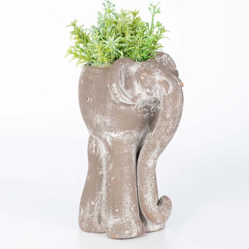 Honduran Clay Tall Elephant Planter