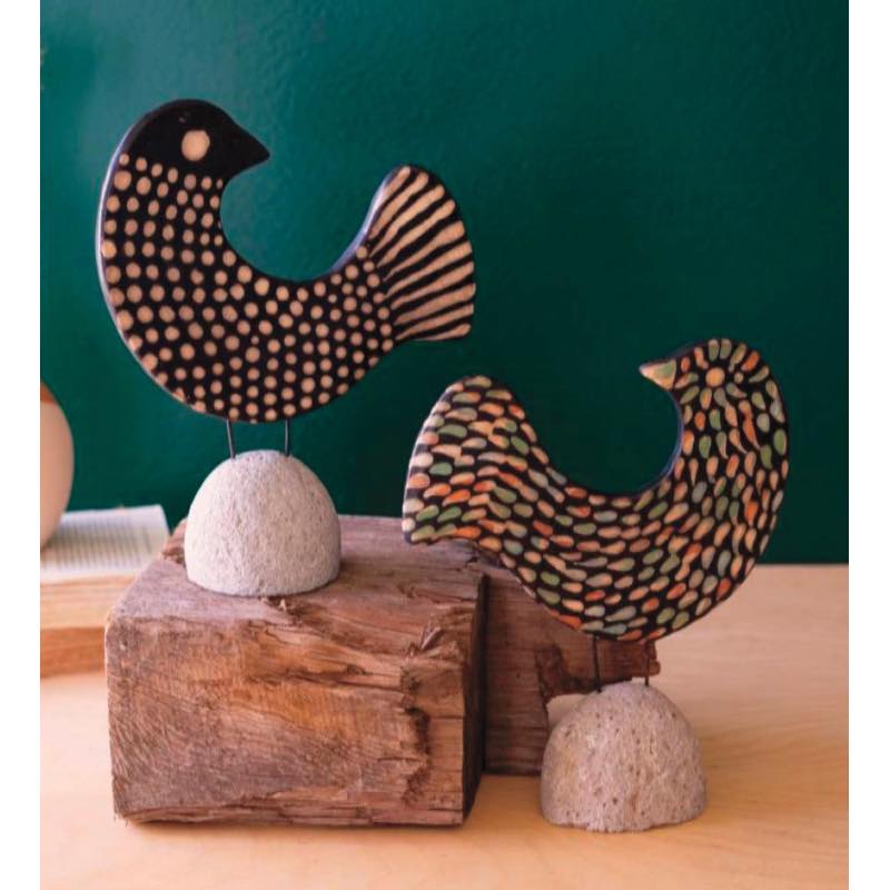 Lenca Bird Sculptures, Set of 2