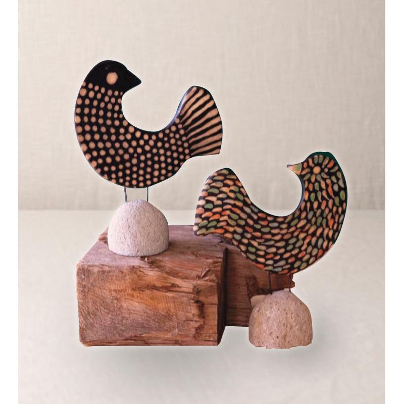 Lenca Bird Sculptures, Set of 2