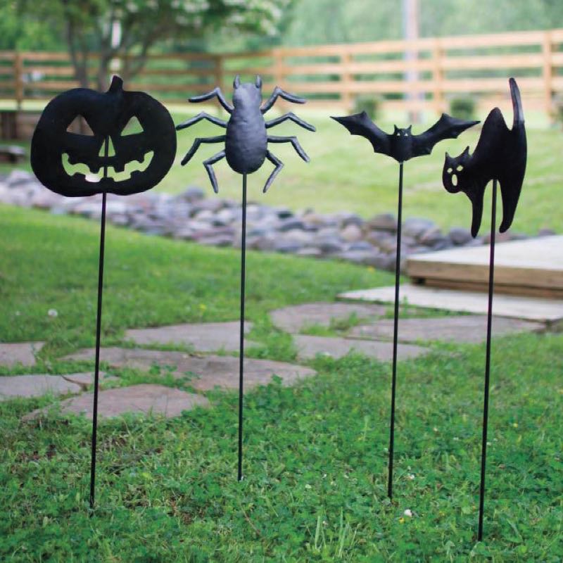 Halloween Metal Yard Stakes, Set of 4