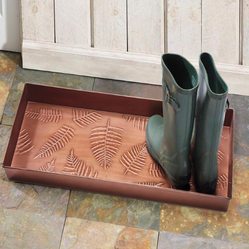 Fern Copper-Finish Boot Tray