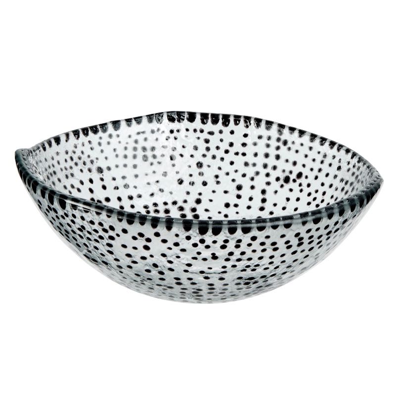 Fused Glass Handcrafted Vidra Bowl with Dots