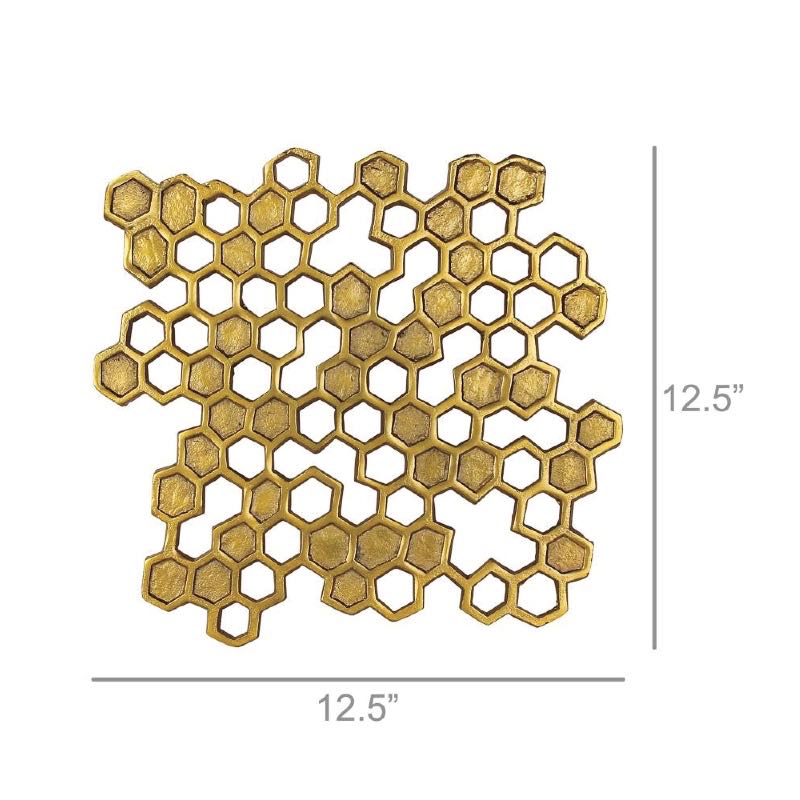 Brass Plated Honeycomb Trivet