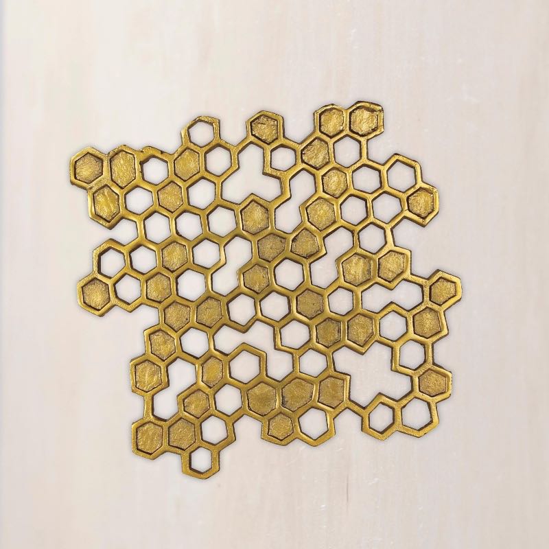 Brass Plated Honeycomb Trivet