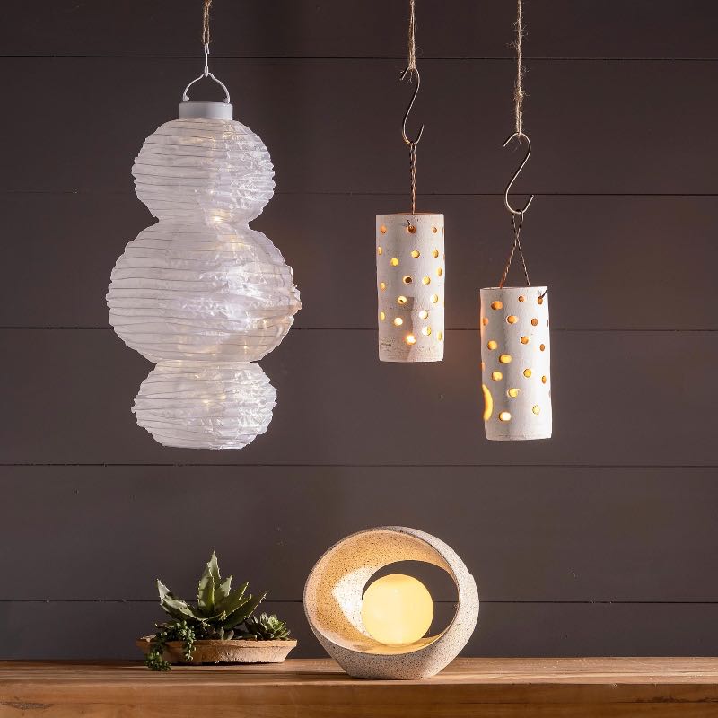 3-Light Stacked Hanging Solar Lantern