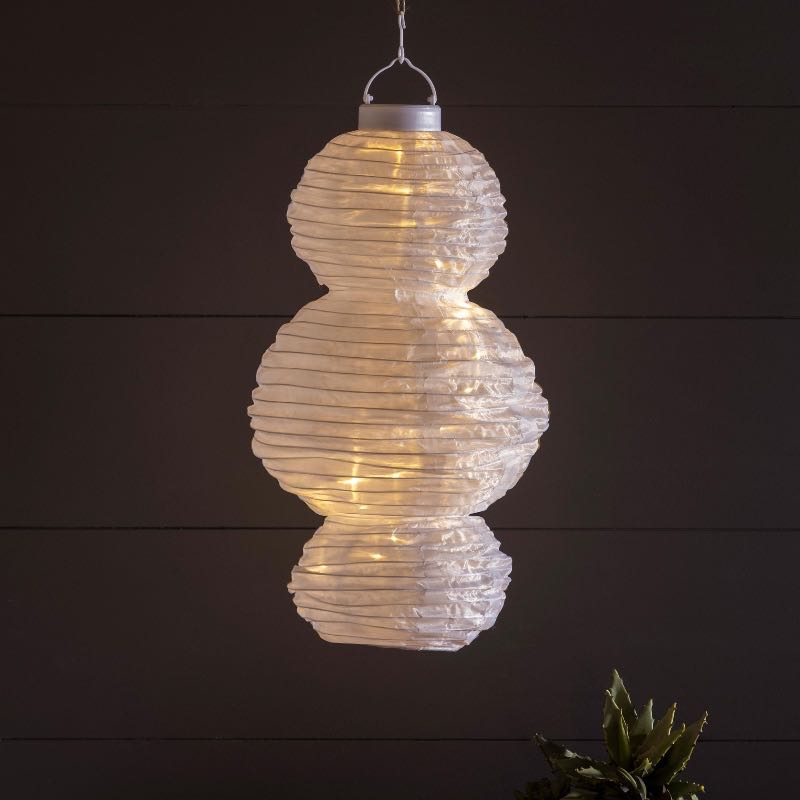 3-Light Stacked Hanging Solar Lantern