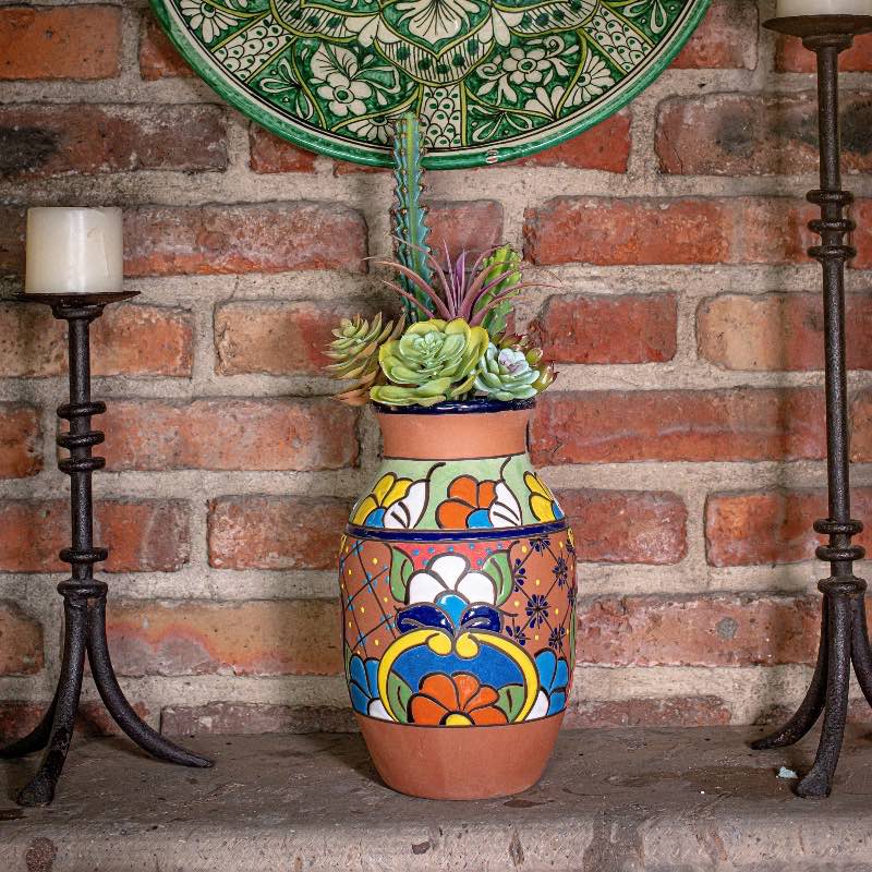 Medium Authentic Talavera Flower Vase