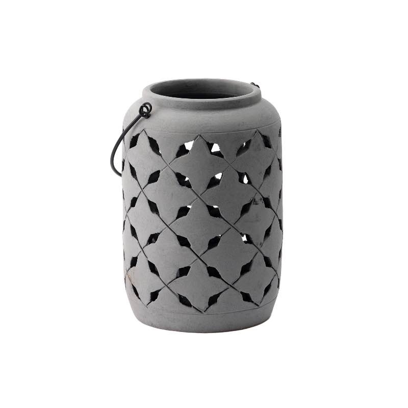 Cement Moroccan Lantern, Short