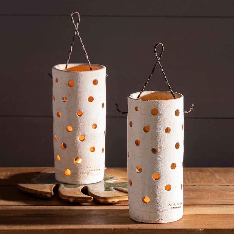 Handcrafted Clay Hanging Candle Lantern