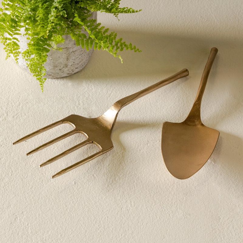 Brass Forged Garden Tools, Set of 2