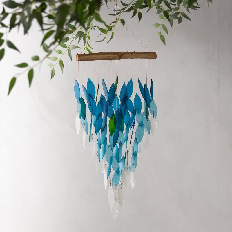 Recycled Glass Ombre Waterfall Chime