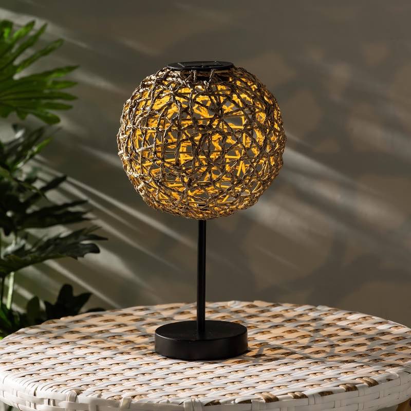 Seagrass Tabletop Solar Lantern