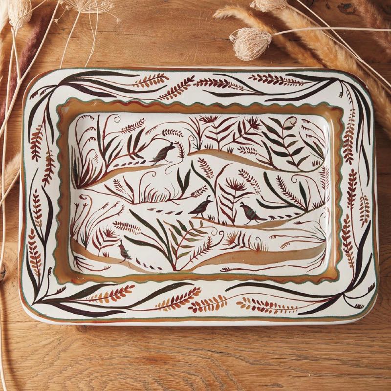 Quail's Run Ceramic Platter