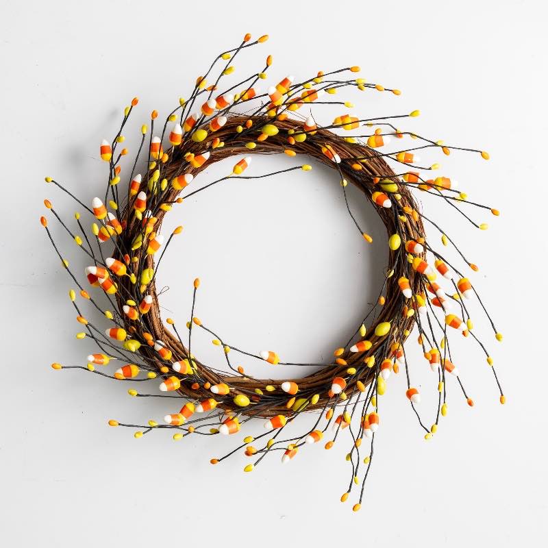 Faux Candy Corn Wreath, 18