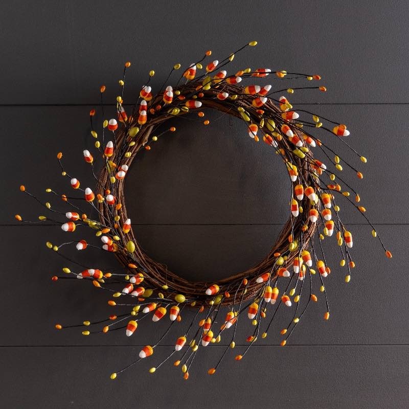 Faux Candy Corn Wreath, 18