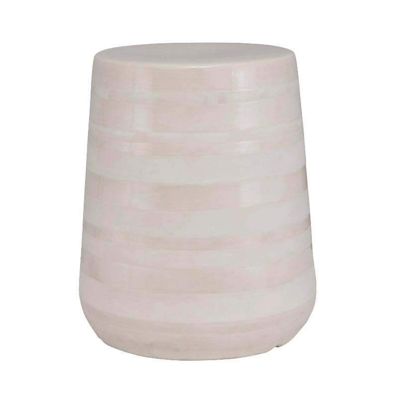 Desert Plains White Garden Stool