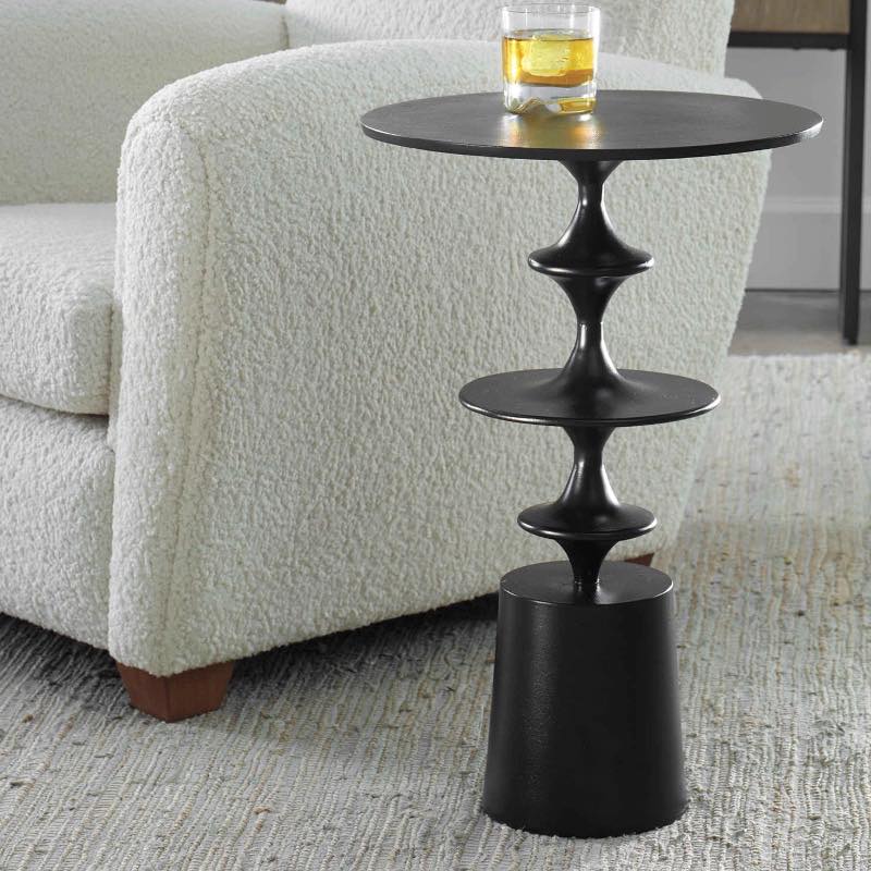 Flight Black Accent Table