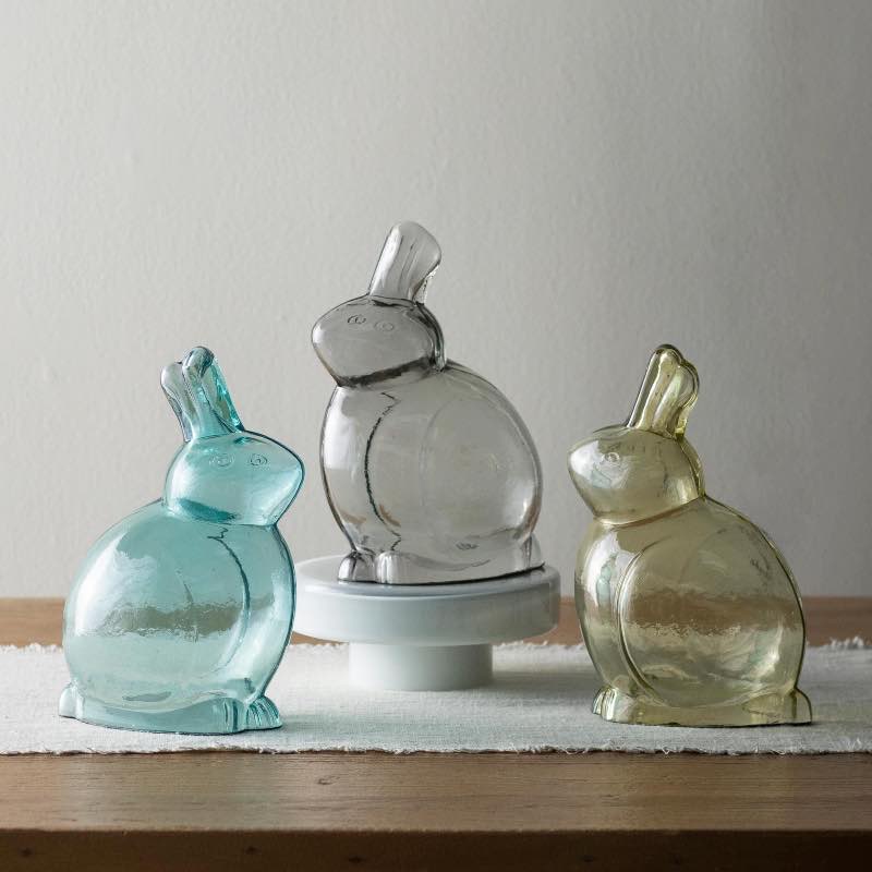 Glass Rabbits, Set of 3