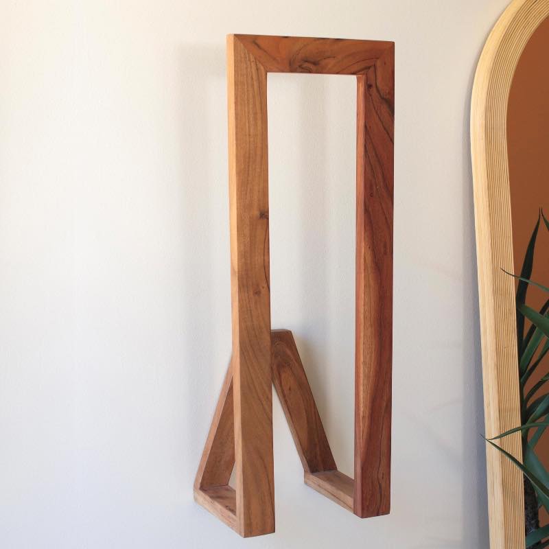 Wooden Wall Towel Rack