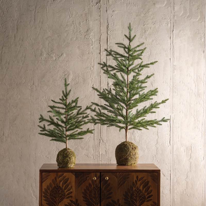 Tabletop Tree with Weighted Moss Ball Base, 39