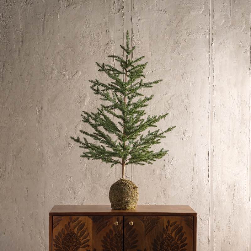 Tabletop Tree with Weighted Moss Ball Base, 39