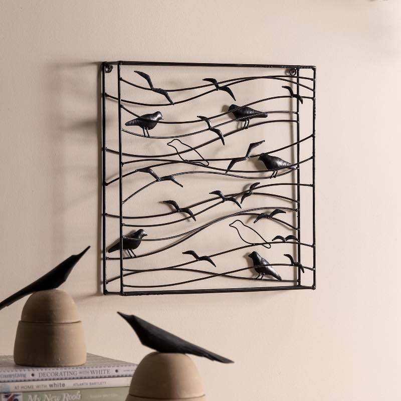 Handcrafted Metal Raven Wall Art