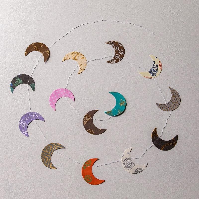 Moon Recycled Cotton Paper Garland, 84