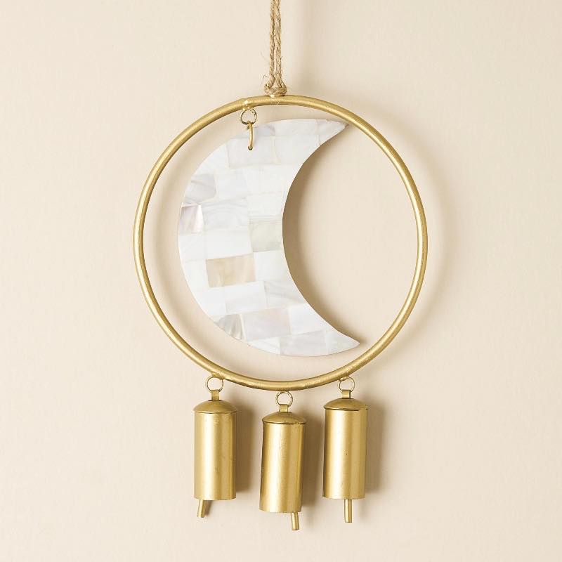 Chayana Large Moon Mother of Pearl Wind Chime