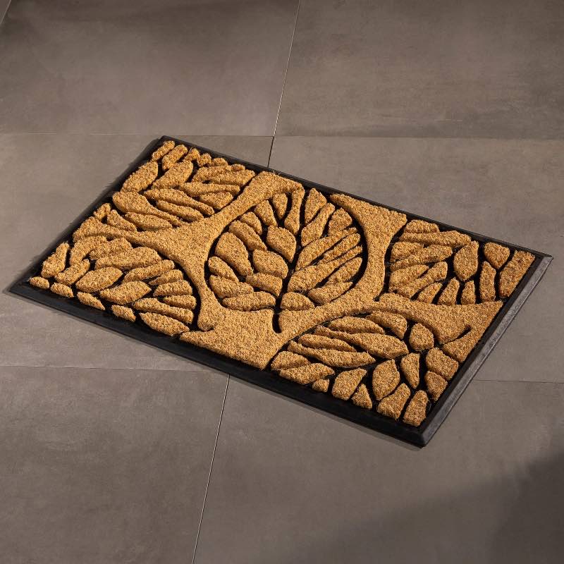 Rubber And Coir Leaf Doormat