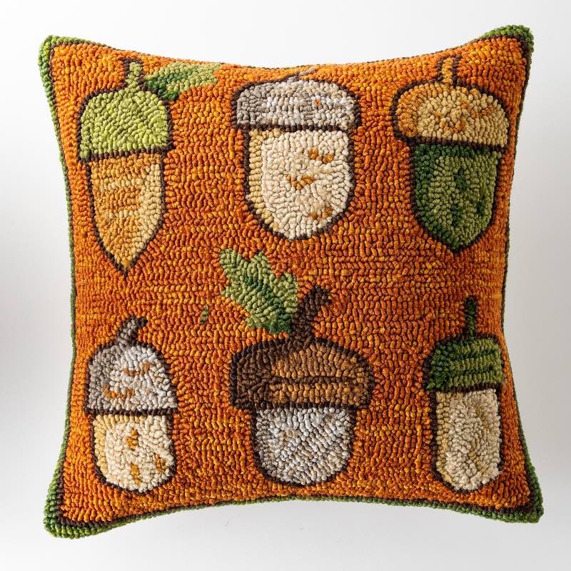 Indoor/Outdoor Acorn Throw Pillow, 18