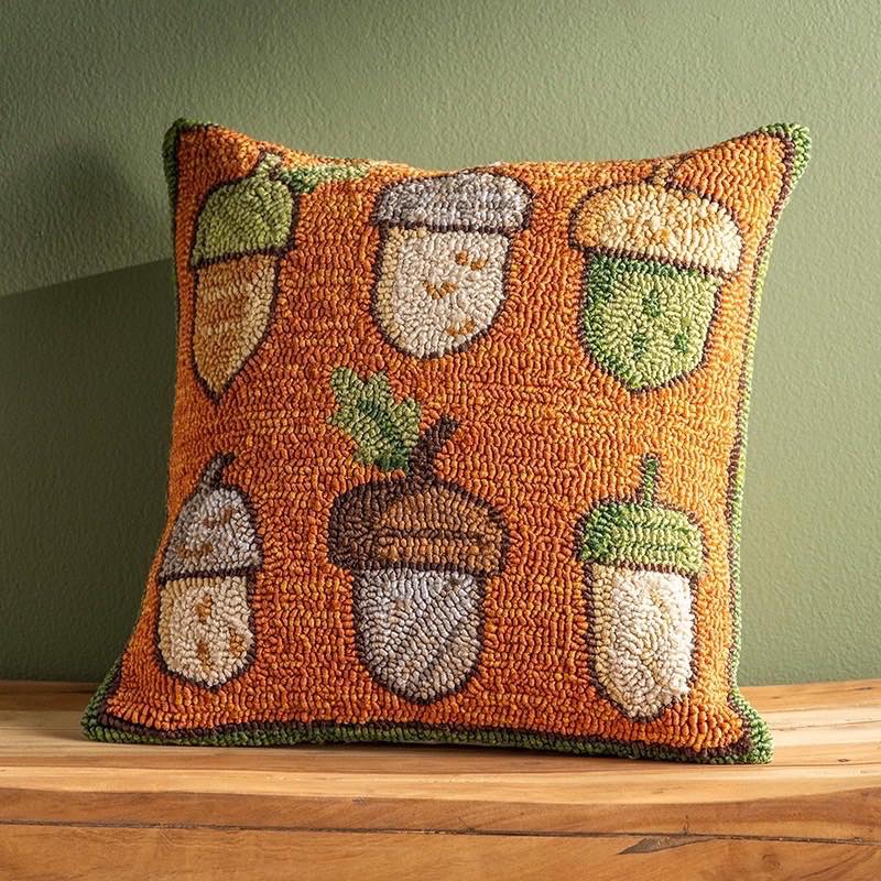 Indoor/Outdoor Acorn Throw Pillow, 18