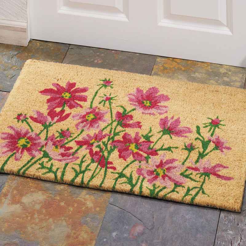 Cosmos Floral Coir Doormat