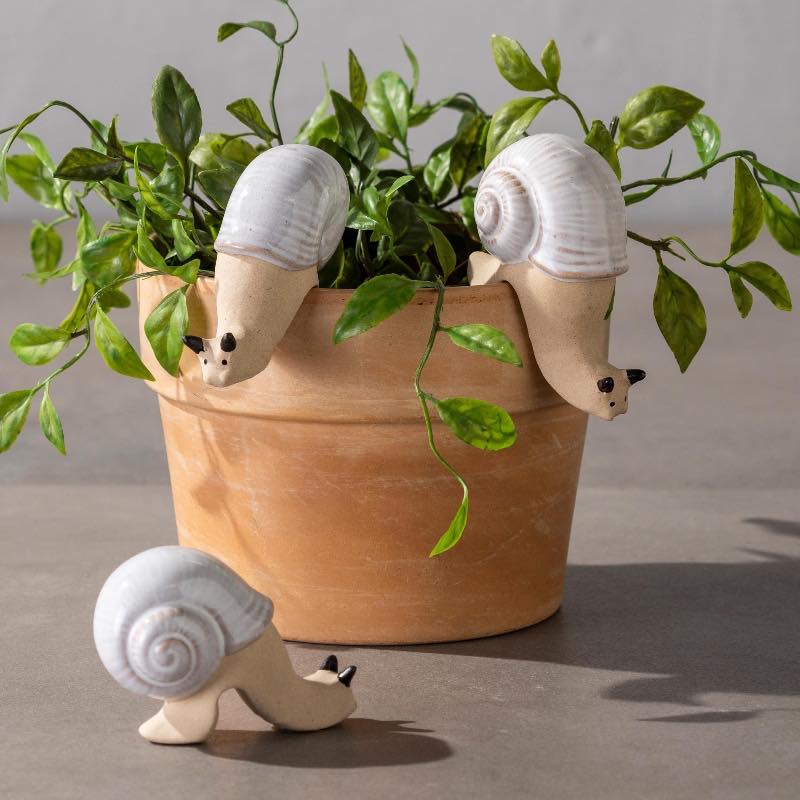 Perched Snail Pot Huggers, Set of 3